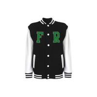 Varsity jas zwart - kids - FR - logo voor