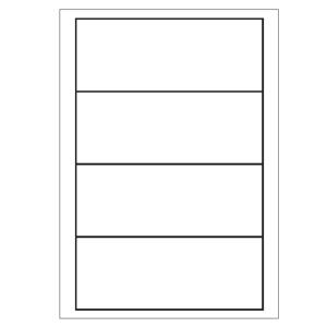 A4 etiketten 192 x 70 mm wit 100 vel Sorex
