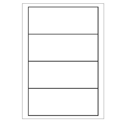 A4 etiketten 192 x 70 mm wit 100 vel Sorex