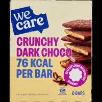 WeCare Crunchy Dark Choco 6 x 17 g bij Jumbo
