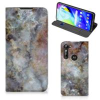 Motorola Moto G8 Power | Standcase | Marmer Grijs