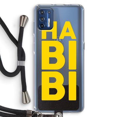 Habibi Majorelle : Motorola Moto G9 Plus Transparant Hoesje met koord