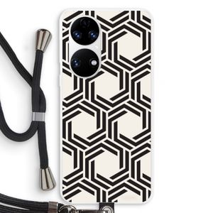 Geometrisch patroon: Huawei P50 Transparant Hoesje met koord