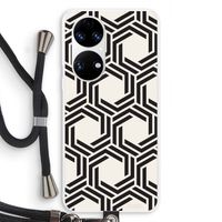 Geometrisch patroon: Huawei P50 Transparant Hoesje met koord
