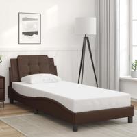 Bedframe zonder matras "Zadar" kunstleer bruin 80x200 cm