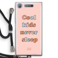 Cool Kids Never Sleep: Sony Xperia XZ1 Transparant Hoesje met koord