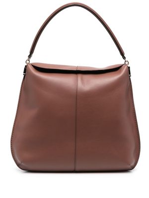 Tod's sac porté épaule à plaque T - Marron