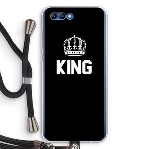 King zwart: Honor 10 Transparant Hoesje met koord