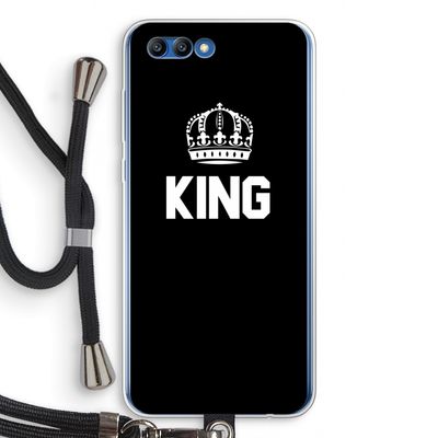 King zwart: Honor 10 Transparant Hoesje met koord