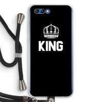 King zwart: Honor 10 Transparant Hoesje met koord