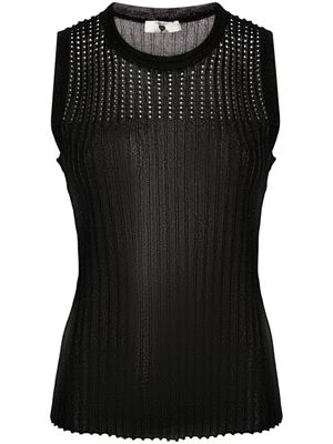 TWINSET haut en maille à design sans manches - Noir
