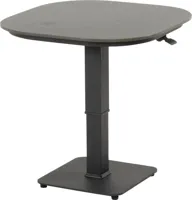 Hartman verstelbare dining tuintafel tubb ceramic 70x70x75cm black