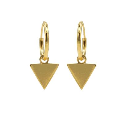 Karma Oorringen Hoops Triangle Goud