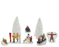 beeldjes polyresin d7h15 cm multi 8st kerstverlichting - Lumineo - thumbnail