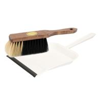 Benson White magic Stoffer en blik set - Handveger 29 cm - wit metalen stofblik - 24 x 39 cm - thumbnail