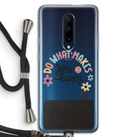 Happy days: OnePlus 7 Pro Transparant Hoesje met koord