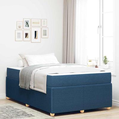 Bedframe met matras met matras Blauw 120 x 190 cm Stof