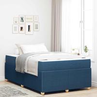 Bedframe met matras met matras Blauw 120 x 190 cm Stof