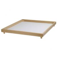 Vierkant beukenhout pasta drograk 50x50 cm