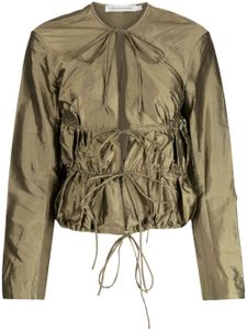 Christopher Esber metallic-effect silk jacket - Vert