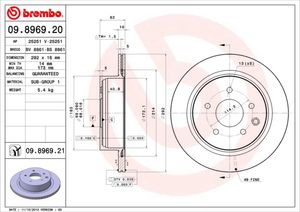 Remschijf BREMBO, Remschijftype: Binnen geventileerd, u.a. für Nissan, Infiniti, Renault