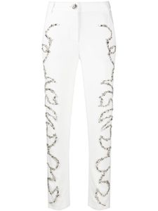 Philipp Plein pantalon Cady à coupe slim - Blanc