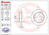 Remschijf BREMBO, Remschijftype: Massief, u.a. fÃ¼r Opel, Vauxhall, Chevrolet