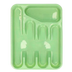 Bestekbak/keuken Organizer - 5-Vaks - Groen - 33,5 x 26,5 x 3,5 cm