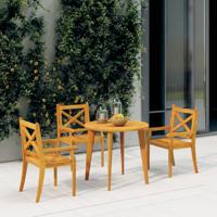 Tuinstoelen 3 st massief acaciahout