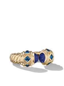 David Yurman bague Renaissance en or 18ct sertie de lapis-lazuli et de topaze