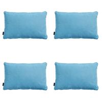 Sierkussen met bies Panama aqua 60 cm x 40 cm (4 stuks) Madison - Madison