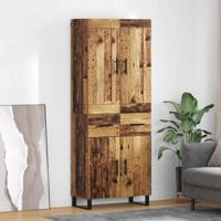 Hoge kast met lade Oudhout 69,5 x 34 x 180 cm Bewerkt hout