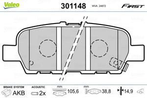 Valeo Remblokset 301148