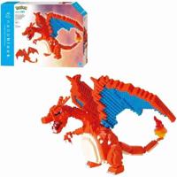 Pokémon Charizard Figuur - BANDAI - Nanoblock - Baksteen Figuur 860 stuks - Bouwpakket - NBPM80