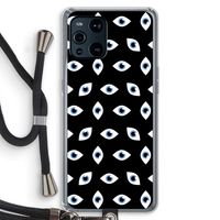 Eyes pattern: Oppo Find X3 Pro Transparant Hoesje met koord