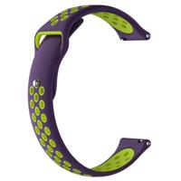 Dubbele kleur polsband horloge band voor Galaxy S3 Ticwatch Pro (paars + mint groen)
