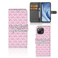 Xiaomi 11 Lite 5G NE | Mi 11 Lite Portemonnee Hoesje Flowers Pink DTMP - thumbnail