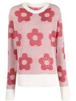 Kenzo pull en jacquard à fleurs - Blanc