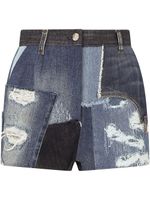 Dolce & Gabbana short en jean à design patchwork - Bleu