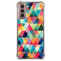 Samsung Galaxy S21 Plus Doorzichtige Silicone Hoesje Geruit