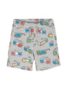 Stella McCartney Kids short de sport en coton biologique à logo imprimé - Gris