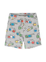 Stella McCartney Kids short de sport en coton biologique à logo imprimé - Gris - thumbnail