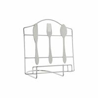 Lessenaar DKD Home Decor Bestekken Zilverkleurig Metaal Plastic 23 x 15 x 22 cm