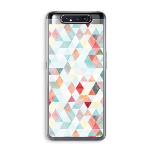 Gekleurde driehoekjes pastel: Samsung Galaxy A80 Transparant Hoesje