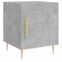 vidaXL Nachtkastje 40x40x50 cm bewerkt hout betongrijs - thumbnail