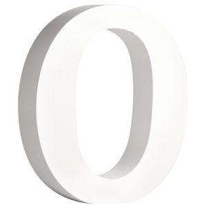 Witte houten letter O 11 cm   -