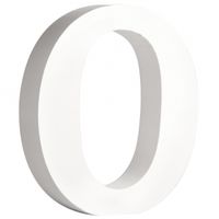 Witte houten letter O 11 cm   -