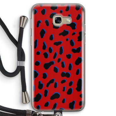 Red Leopard: Samsung Galaxy A5 (2017) Transparant Hoesje met koord