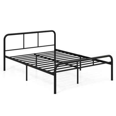 Tweepersoonsbed met Hoofd- en Voeteneinde Metalen Bed Bedframe Metalen Platformbed voor 140 x 190 cm Matras