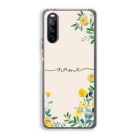 Gele bloemen: Sony Xperia 10 III Transparant Hoesje